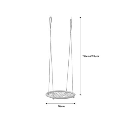 Balançoire nid d'oiseau D.60cm pour portique de 2 à 2.2m. agrès pour portique