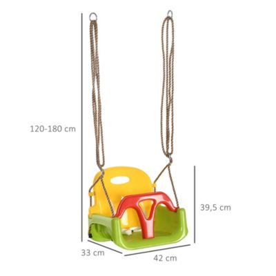 Balançoire pour bébés Balançoire pour Enfants 3 en 1 Siège pour bébés réglable Siège de