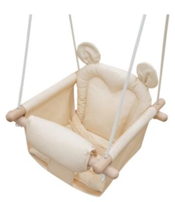 Balançoire suspendue pour bébé/tout-petit, intérieur/extérieur,forme originale, siège suspendu, décoration de chambre(Beige)