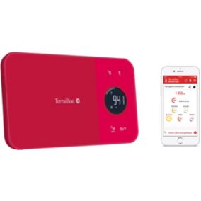 Balance de cuisine électronique 5kg-1g rouge avec bluetooth Terraillon NUTRITAB CRANBERRY