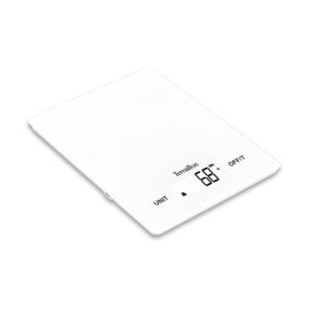 Balance de cuisine électronique - TERRAILLON - Smart USB-C Blanc - Capacité 5 kg - Graduation 1 g - Plateau verre