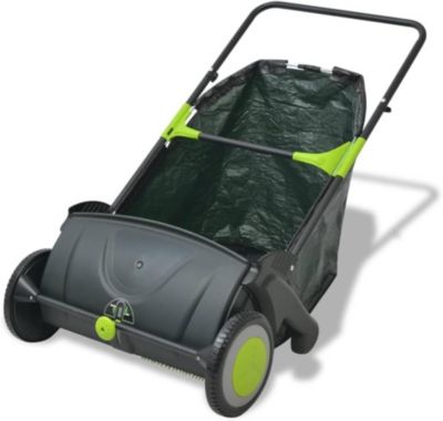 Balayeuse à gazon balayeuse de feuilles pour jardin terrasse 103 L