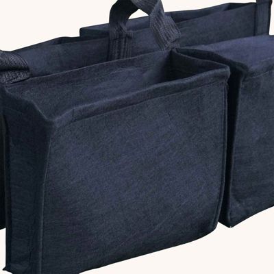 BALCONNIERE NOIRE GEOTEXTILE 4 POCHES
