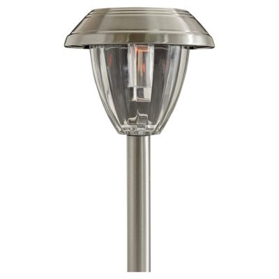 Balise extérieure solaire Kitmat Led intégrée 15 lm 0,02 W IP44 GoodHome chrome vendue par 4 pièces
