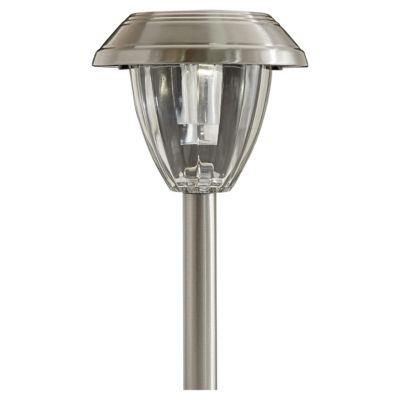 Balise extérieure solaire Kitmat Led intégrée 15 lm 0,02 W IP44 GoodHome chrome vendue par 4 pièces