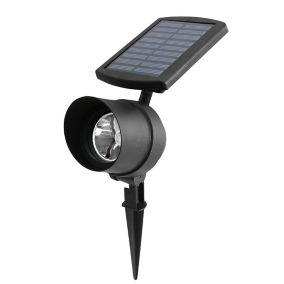 Balise solaire Bridger LED intégrée 40lm 0.5W IP44 GoodHome noir