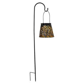 Balise solaire suspendue à piquer HANG SHADE Noir Acier H14.5cm