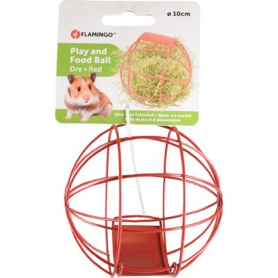 Balle à nourriture Ronde Rouge 10 cm pour rongeur