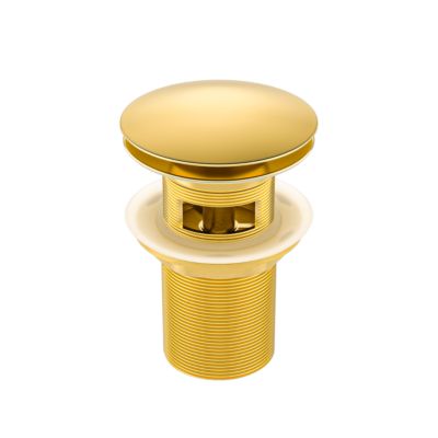 Balneo Bonde clic-clac avec trop-plein, pour lavabo, finition gold, laiton