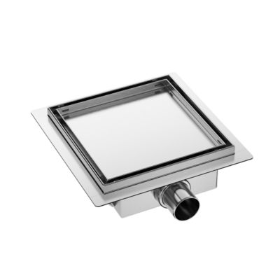 Balneo Caniveau de douche 2 en 1, en Acier Inox 20cm, finition chrome, avec Siphon, SQ-Drain Next