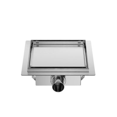 Balneo Caniveau de douche 2 en 1, en Acier Inox 20cm, finition chrome, avec Siphon, SQ-Drain Next