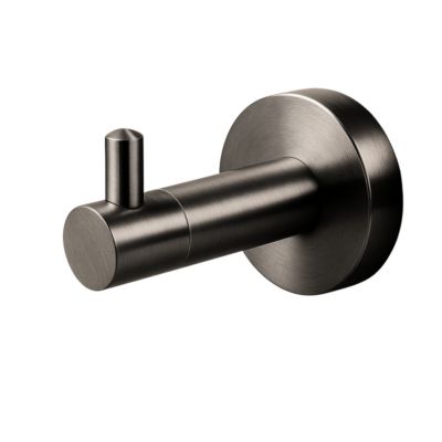 BALNEO - crochet porte-serviettes en acier inox anthracite Gun Metal - crochet de salle de bain QUBE inoxydable