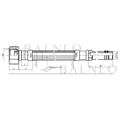 Balneo Flexible de raccordement pour robinet 3/8 x M10 40 cm tuyau PEX gris durable
