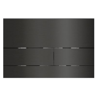 BALNEO - plaque de commande flo en acier inoxydable gris foncé Gun Metal - plaque double touche