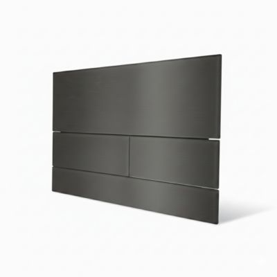 BALNEO - plaque de commande flo en acier inoxydable gris foncé Gun Metal - plaque double touche