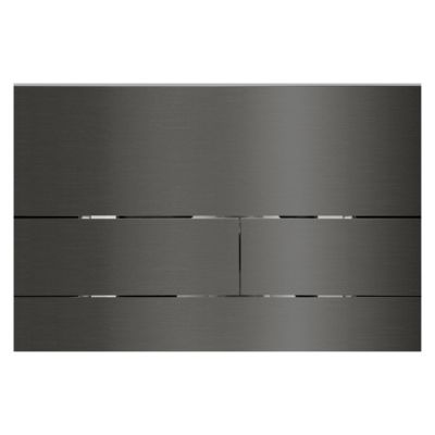 BALNEO - plaque de commande flo en acier inoxydable gris foncé Gun Metal - plaque double touche