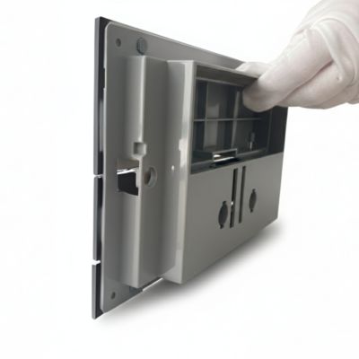 BALNEO - plaque de commande flo en acier inoxydable gris foncé Gun Metal - plaque double touche
