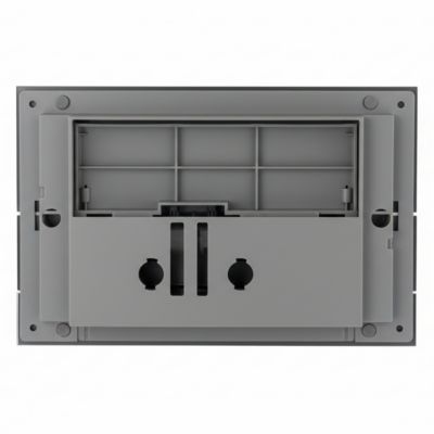 BALNEO - plaque de commande flo en acier inoxydable gris foncé Gun Metal - plaque double touche