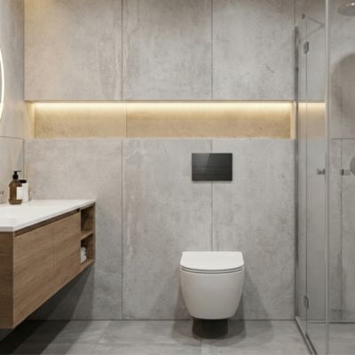 BALNEO - plaque de commande flo en acier inoxydable gris foncé Gun Metal - plaque double touche