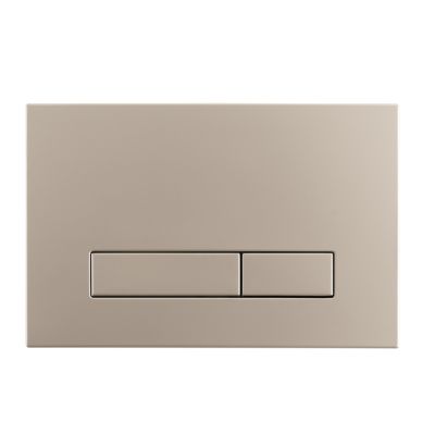 BALNEO Plaque de commande WC LXO satinée - plaque encastrée pour bâti-support - double touche 2 fonctions