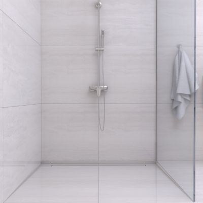 Balneo Profil de pente pour paroi droite receveur de douche 170 cm argent