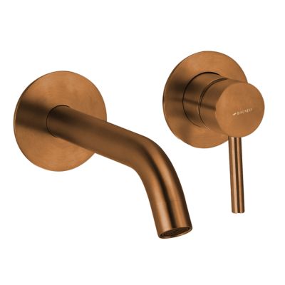 BALNEO Robinet Mitigeur mural pour lavabo cuivre Acier inoxydable - Mitigeur encastré en acier inoxydable pour lavabo CASCADE