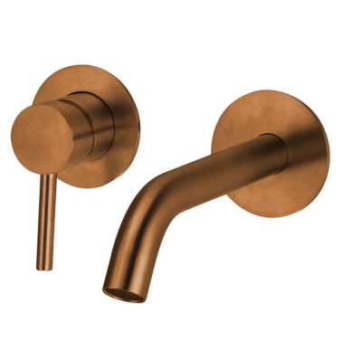 BALNEO Robinet Mitigeur mural pour lavabo cuivre Acier inoxydable - Mitigeur encastré en acier inoxydable pour lavabo CASCADE