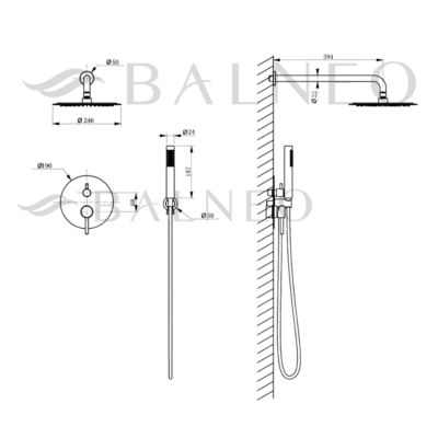 Colonne De Douche Thermostatique Chrome - Robinet Cascade Et Pommeau Pluie - Cheerup_dd