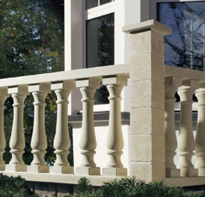 Balustre ronde BLOOMA Barcelone blanche 13 x 13 x h.80 cm