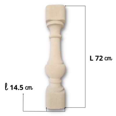 BALUSTRES BETON B72 - Lot de 49 pièces - Dimensions : L 72 x l 14.5cm