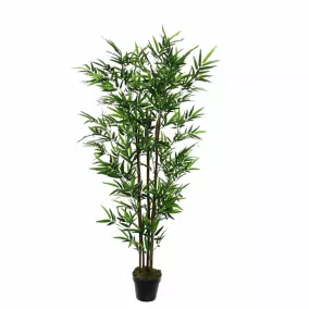 Bambou artificiel en pot vert ø90 x h.155 cm