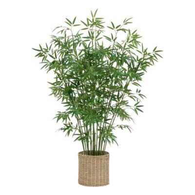 Bambou artificiel pot naturel H150cm vert - Atmosphera