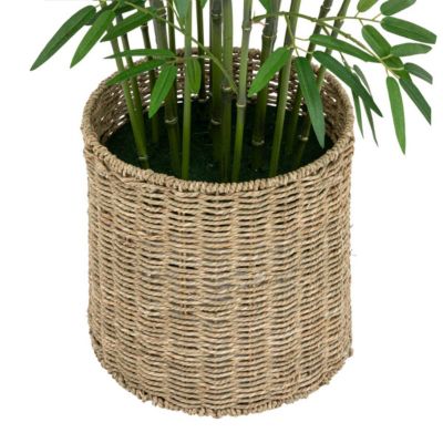Bambou artificiel pot naturel H150cm vert - Atmosphera