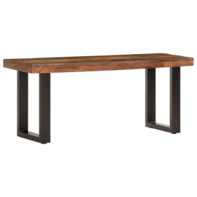 Banc 110 cm Bois de récupération solide et acier vidaXL