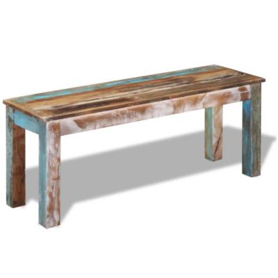 Banc 110x35x45 cm Bois de récupération massif vidaXL