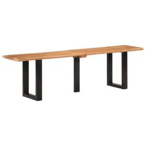 Banc 160 cm bois d'acacia massif et acier vidaXL
