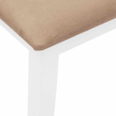 Banc 90 cm blanc bois massif caoutchouc vidaXL