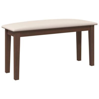 Banc 90 cm marron bois massif caoutchouc vidaXL