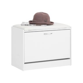 Banc Armoire à chaussures 1 abattant avec coussin, Coffre, FSR16-W, SoBuy