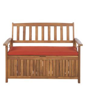 Banc avec coussin Bois 120 cm Bois clair SOVANA