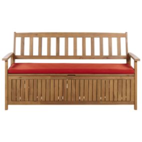 Banc avec coussin Bois 160 cm Rouge SOVANA