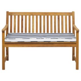 Banc avec coussin Bois d'acacia certifié 120 cm Bleu marine VIVARA