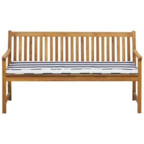 Banc avec coussin Bois d'acacia certifié 160 cm Bleu marine VIVARA