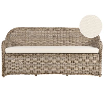 Banc avec coussin d'assise SUSUA 189 cm Rotin Naturel