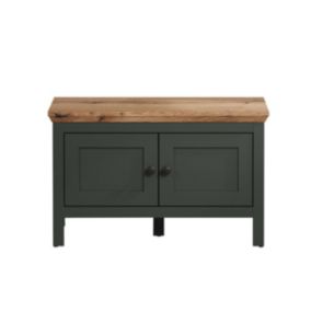 Banc avec rangement 2 portes et 2 compartiments à l'intérieur L77 cm - Stanton