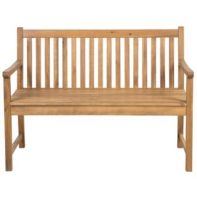 Banc Bois d'acacia certifié 120 cm Bois clair VIVARA