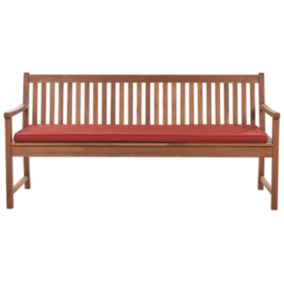 Banc Bois d'acacia certifié 180 cm Rouge foncé VIVARA