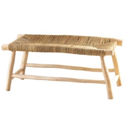 Banc bois naturel Japandi (40x100 cm - Naturel)