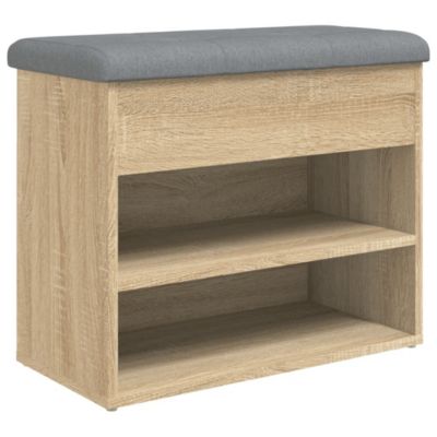 Banc à chaussures, Armoire à chaussures, Meuble de rangement chêne sonoma 62x32x50 cm bois d'ingénierie