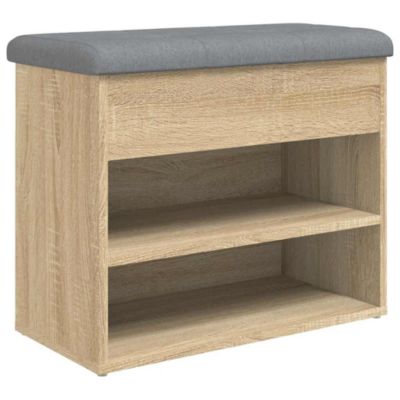 Banc à chaussures chêne sonoma 62x32x50 cm bois d'ingénierie vidaXL